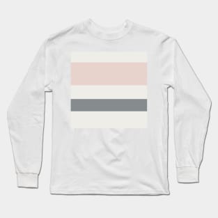 An uncommon unity of Alabaster, Grey, Gray (X11 Gray) and Light Grey stripes. Long Sleeve T-Shirt